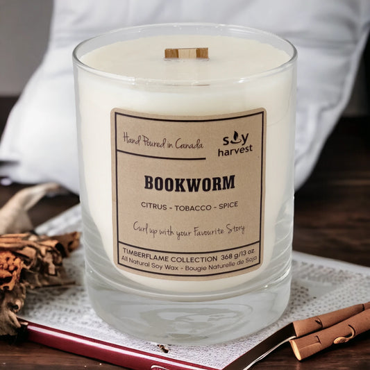 "Bookworm" Timberflame Candle - Chaiya Home & Garden Decor