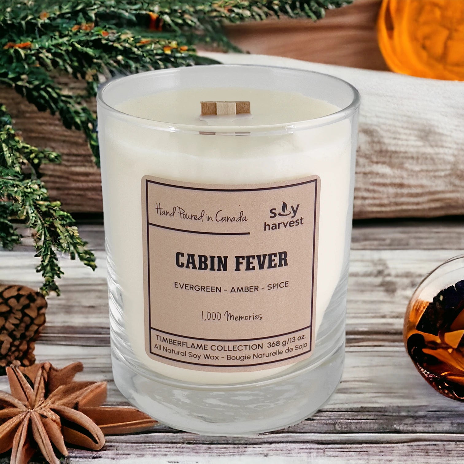 "Cabin Fever" Timberflame Candle - Chaiya Home & Garden Decor