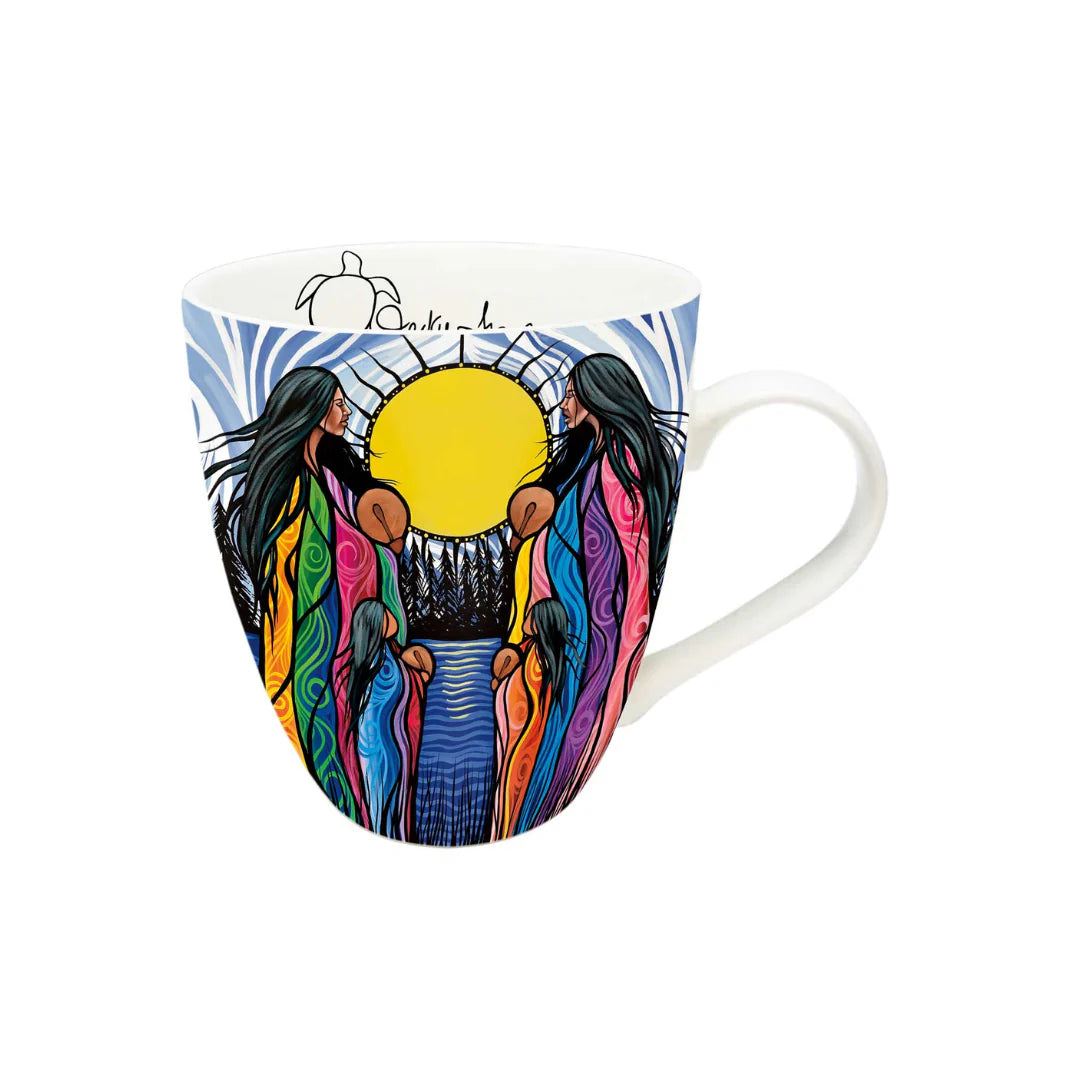 "Mother Daughter Water Song" Indigenous Art Mug - Chaiya Home & Garden Decor