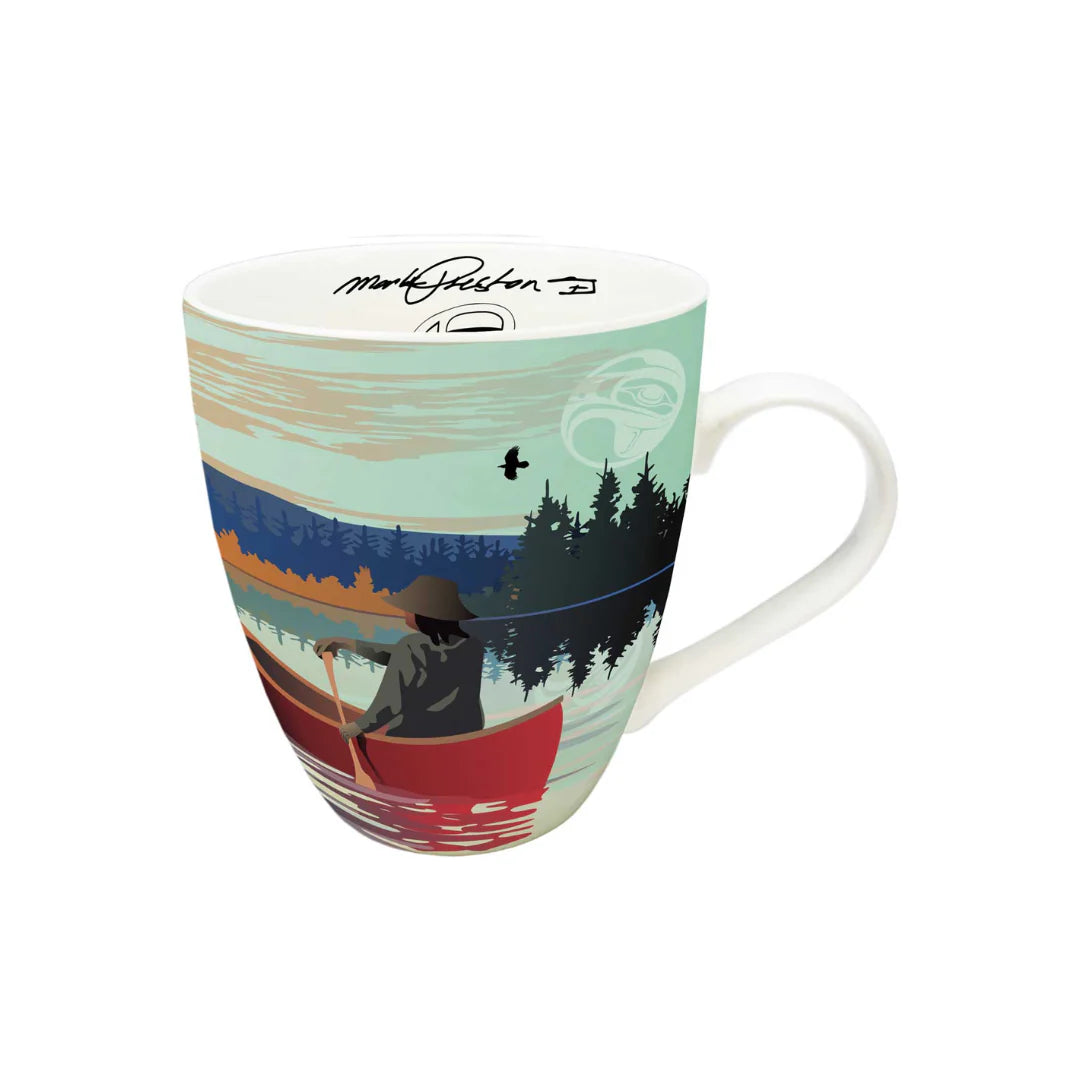 "Lone Canoe" Indigenous Art Mug - Chaiya Home & Garden Decor