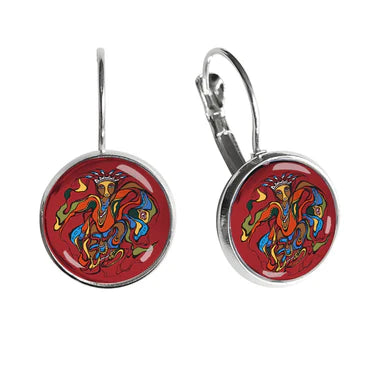 "Pow Wow Dancer" Dome Earrings - Chaiya Home & Garden Decor