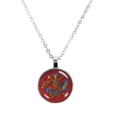 "Pow Wow Dancer" Dome Necklace