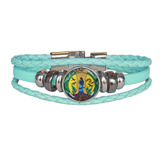 "Strong Earth Woman" Leatherette Bracelet