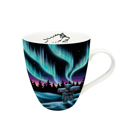 "Sky Dance - Inukshuk" Indigenous Art Mug - Chaiya Home & Garden Decor