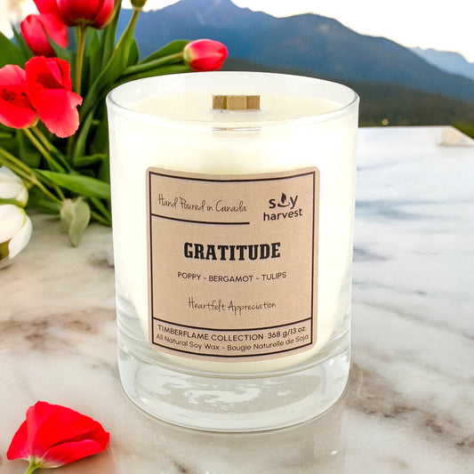 "Gratitude" Timberflame Candle - Chaiya Home & Garden Decor